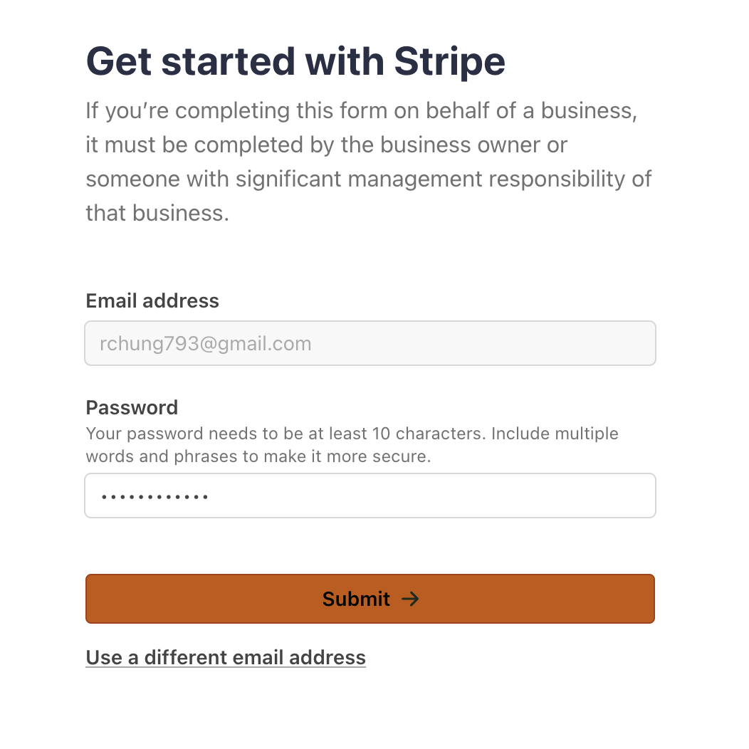 Image for Sign Up For An Account Through Stripe